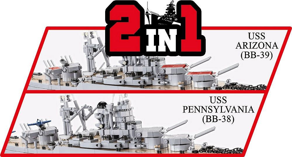 コビー COBI 4842 USS Pennsylvania Arizona BB38 BB39 Battleship 戦艦 1/300