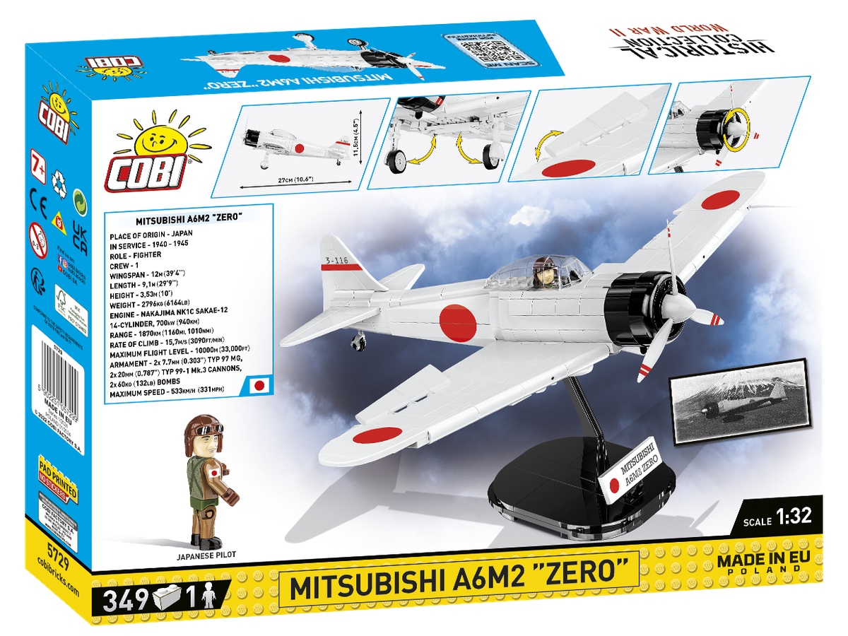 コビー COBI 5729 三菱 零式 零戦 戦闘機 Mitsubishi A6M2 Zero 1/32
