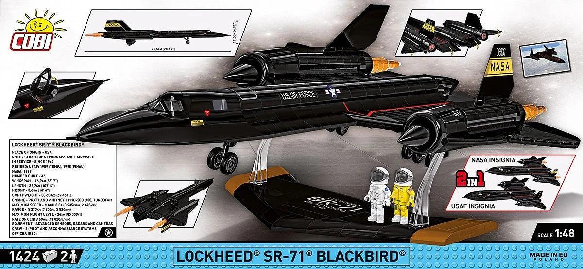 コビー COBI 5890 Lockheed SR-71 Blackbird 戦略偵察機 1/48