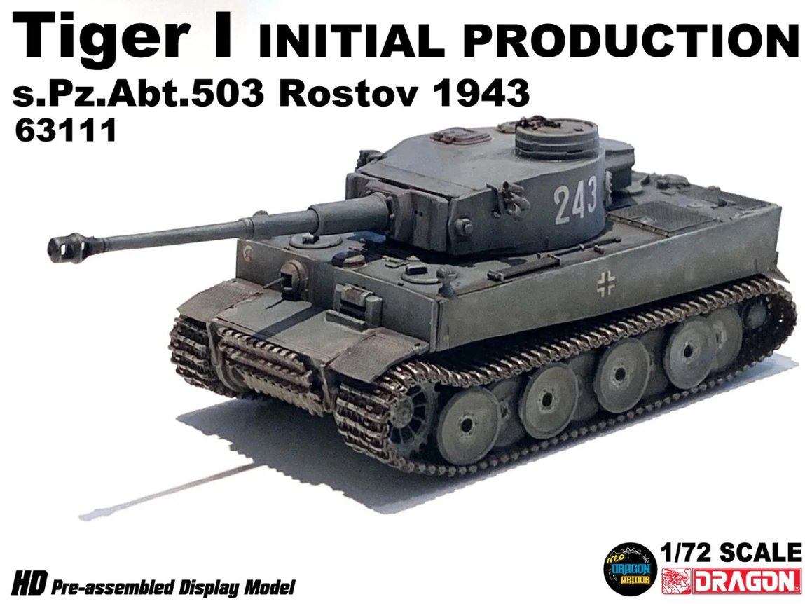 63111 1/72 Tiger I INITIAL PRODUCTION s.Pz.Abt.503 Rostov 1943 ティーガー I 初期生産型 s.Pz.Abt.503 ロストフ 1943