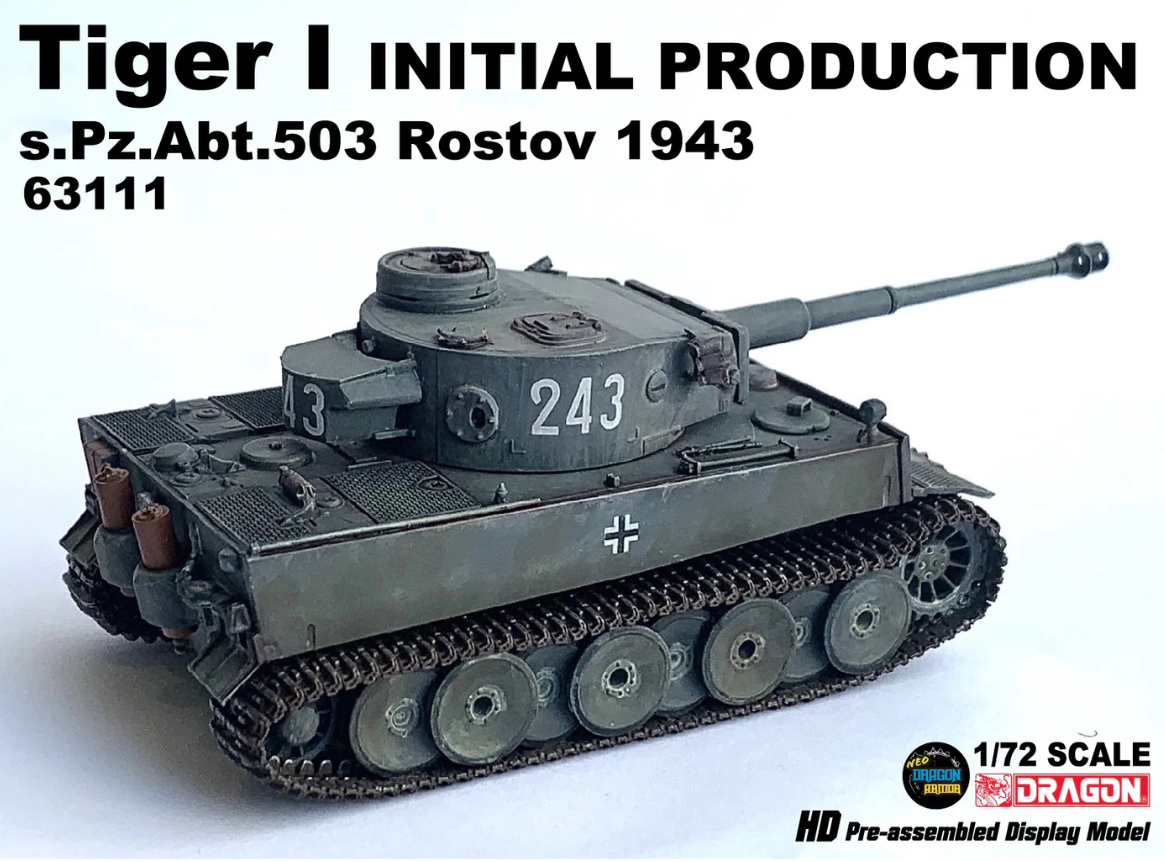 63111 1/72 Tiger I INITIAL PRODUCTION s.Pz.Abt.503 Rostov 1943 ティーガー I 初期生産型 s.Pz.Abt.503 ロストフ 1943
