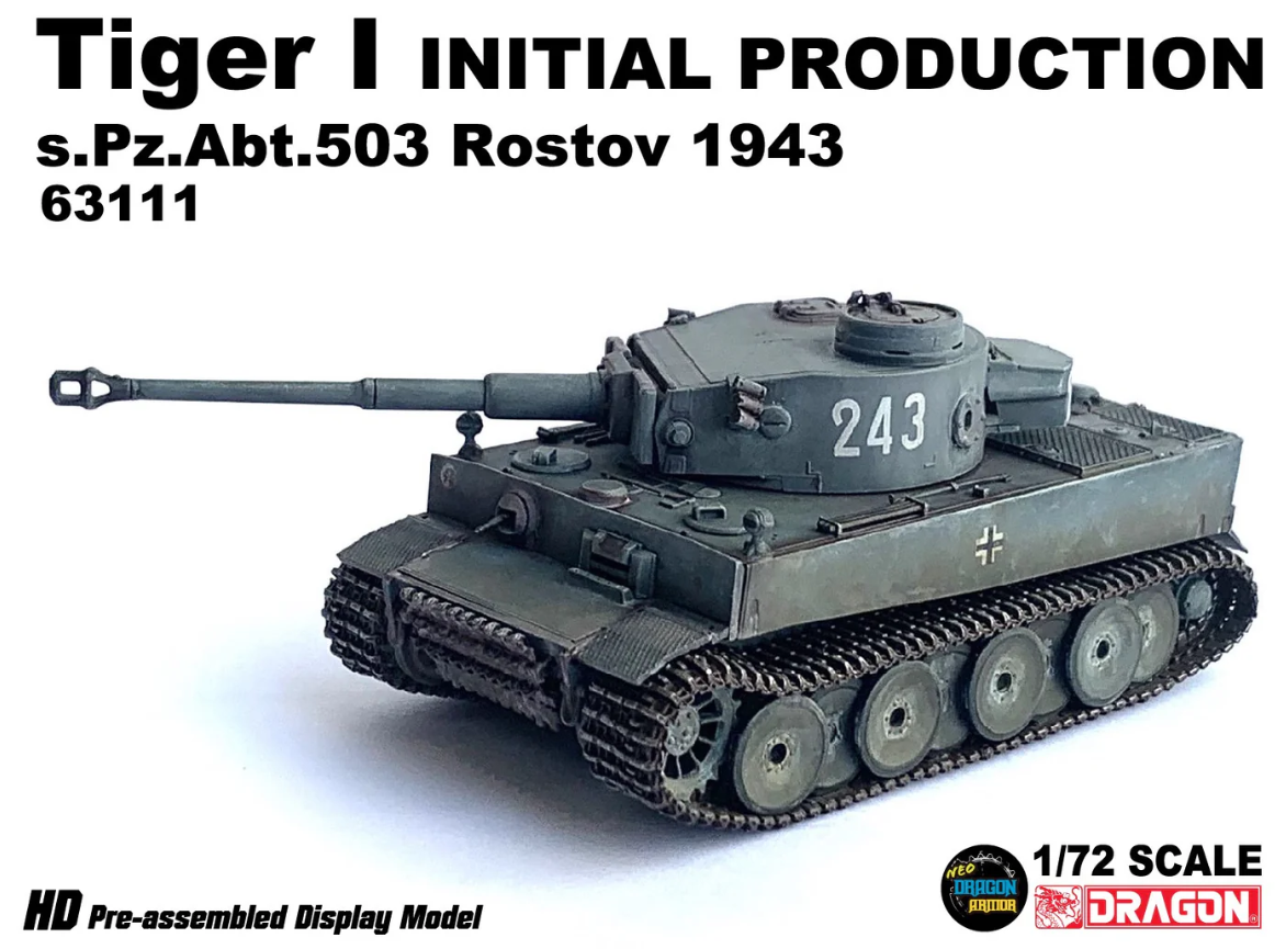 63111 1/72 Tiger I INITIAL PRODUCTION s.Pz.Abt.503 Rostov 1943 ティーガー I 初期生産型 s.Pz.Abt.503 ロストフ 1943