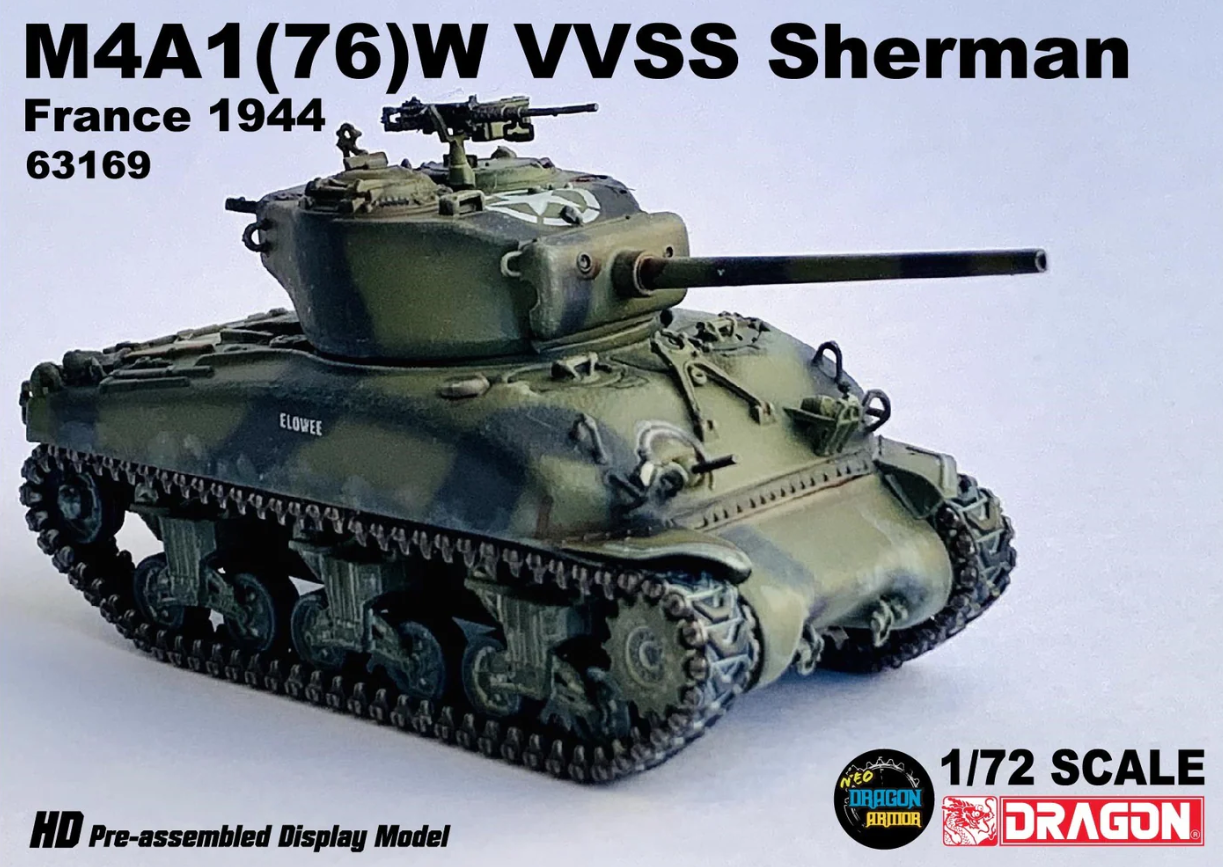 63169 1/72 M4A1(76)W VVSS Sherman France 1944 M4A1(76)W VVSS シャーマン フランス 1944