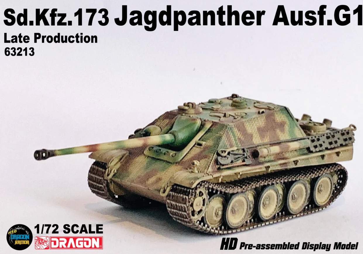 63213 1/72 Sd.Kfz.173 Jagdpanther Late Production s.Pz.Jg.Abt.654 France 1944 Sd.Kfz.173 ヤークトパンター後期型 s.Pz.Jg.Abt.654 フランス 1944