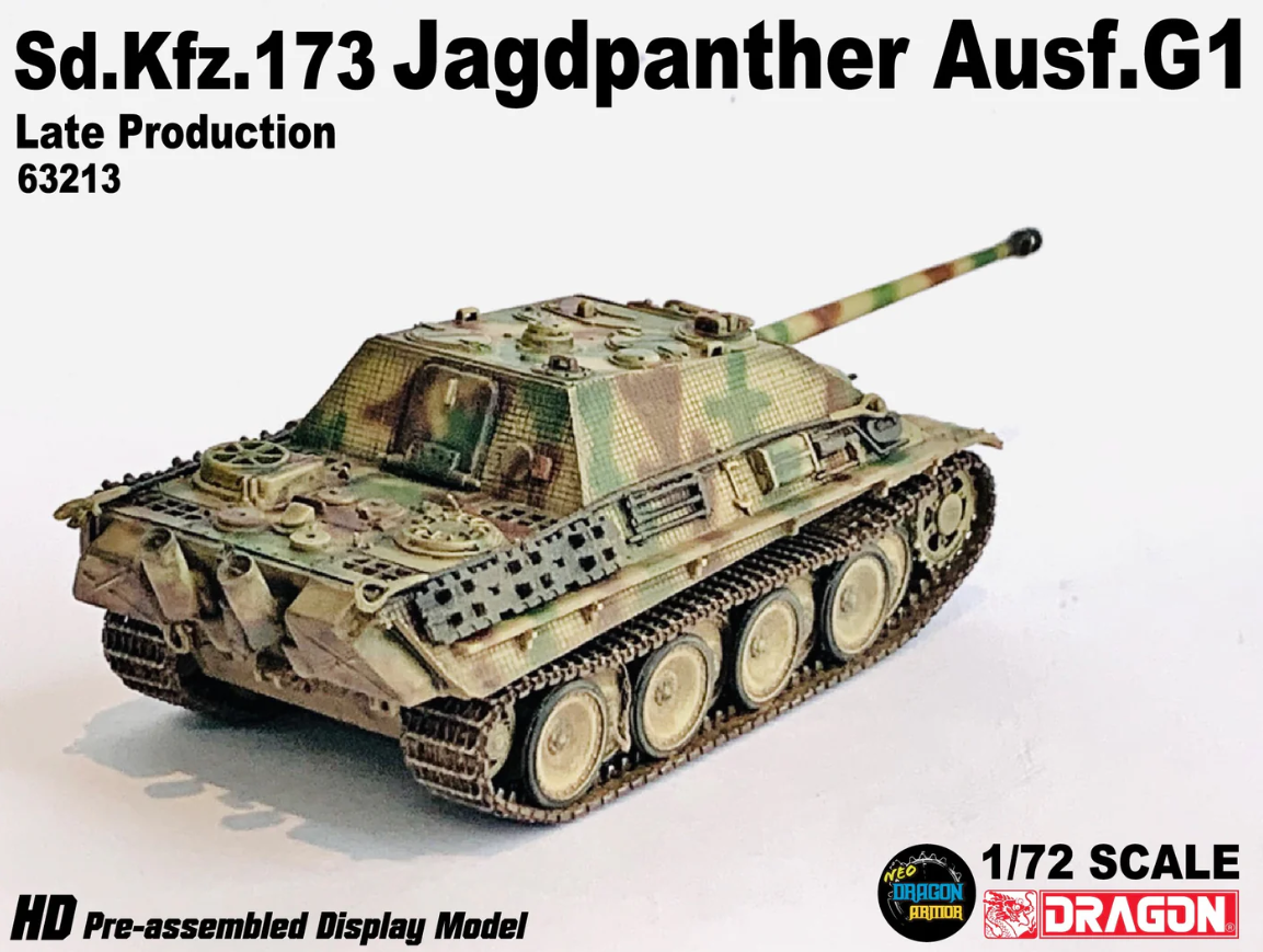63213 1/72 Sd.Kfz.173 Jagdpanther Late Production s.Pz.Jg.Abt.654 France 1944 Sd.Kfz.173 ヤークトパンター後期型 s.Pz.Jg.Abt.654 フランス 1944