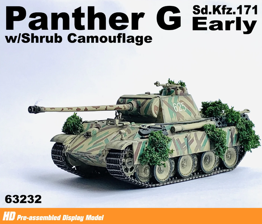 63232 1/72 Panther Ausf.G Early Production w/Shrub Camouflage パンターG型 初期生産型 低木迷彩塗装