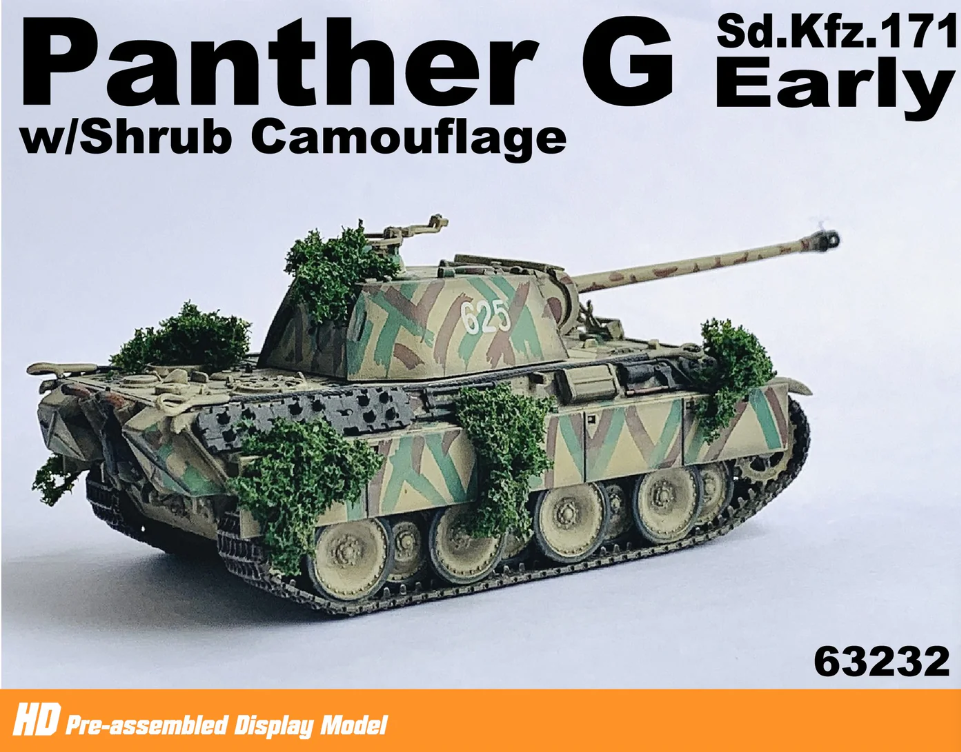63232 1/72 Panther Ausf.G Early Production w/Shrub Camouflage パンターG型 初期生産型 低木迷彩塗装