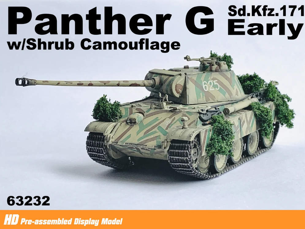63232 1/72 Panther Ausf.G Early Production w/Shrub Camouflage パンターG型 初期生産型 低木迷彩塗装
