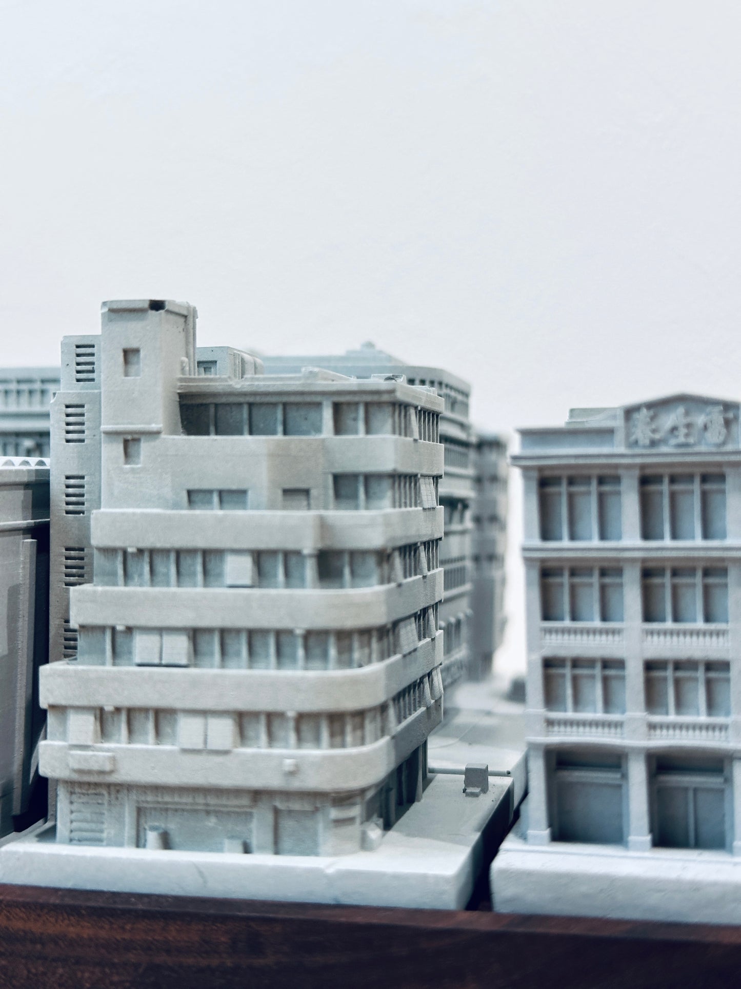 むさじじ 手作りセメント ジオラマ 香港建物模型 6点セット 香港製