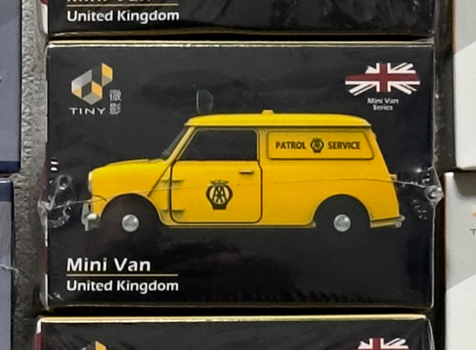 Tiny City Die-cast Model Car - AUSTIN Mini Van AA UK タイニーシティ ダイキャストモデルカー - オースティン ミニバン AA UK