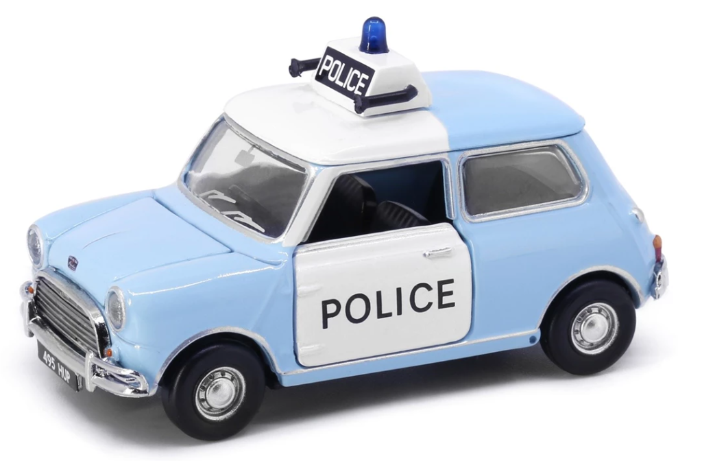 Tiny City UK21 Die-cast Model Car - Austin Mini UK Police Car (Blue) タイニー シティ UK21 ダイキャスト モデルカー - オースティン ミニ イギリス 警察車両 (ブルー)
