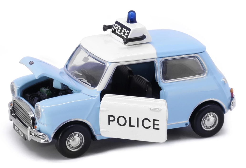 Tiny City UK21 Die-cast Model Car - Austin Mini UK Police Car (Blue) タイニー シティ UK21 ダイキャスト モデルカー - オースティン ミニ イギリス 警察車両 (ブルー)