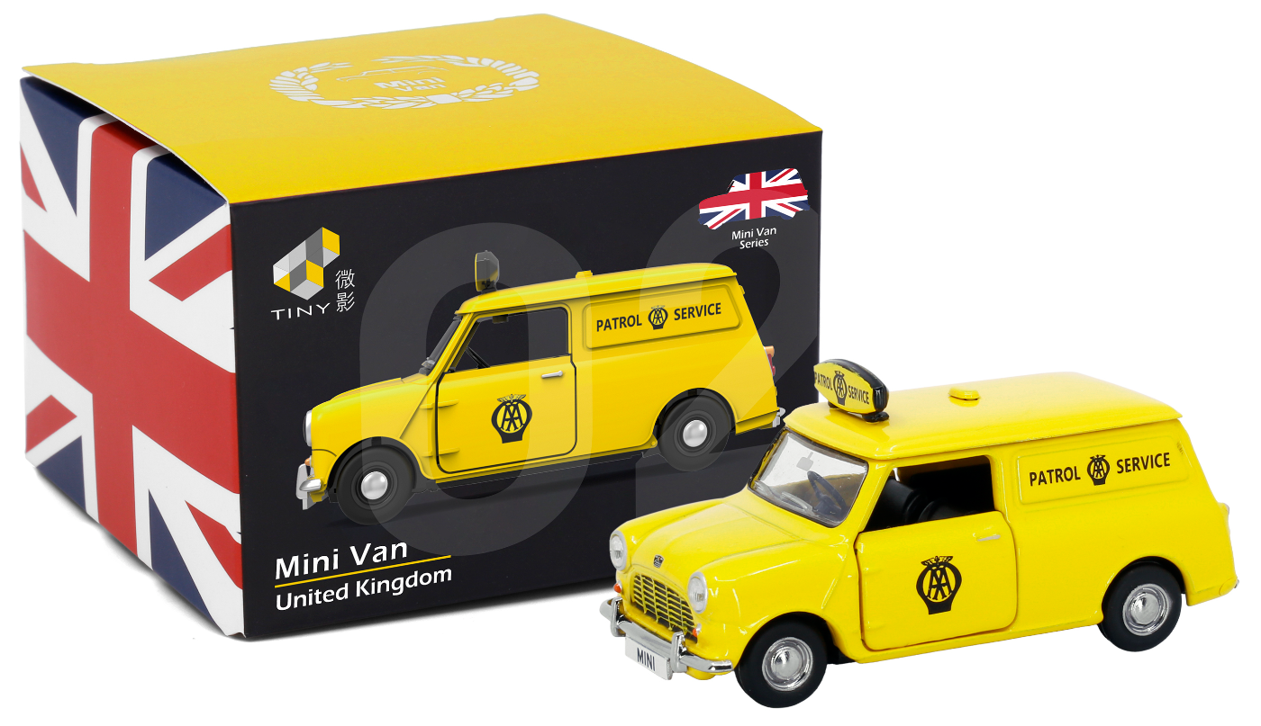 Tiny City Die-cast Model Car - AUSTIN Mini Van AA UK タイニーシティ ダイキャストモデルカー - オースティン ミニバン AA UK