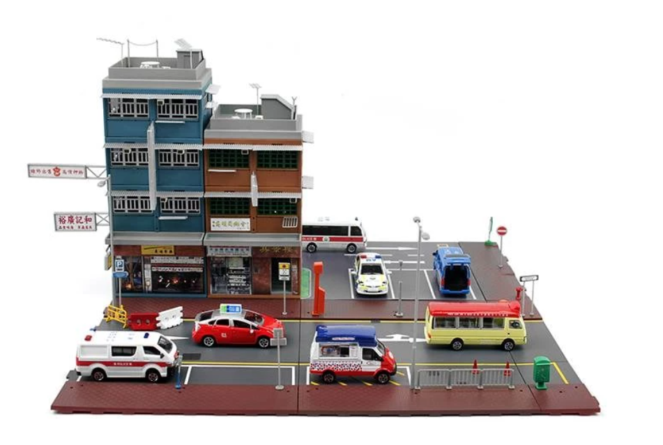 Tiny City Bd3 Hong Kong Old Tenements Street Diorama タイニーシティBd3 香港オールド・テネメント・ストリートジオラマ