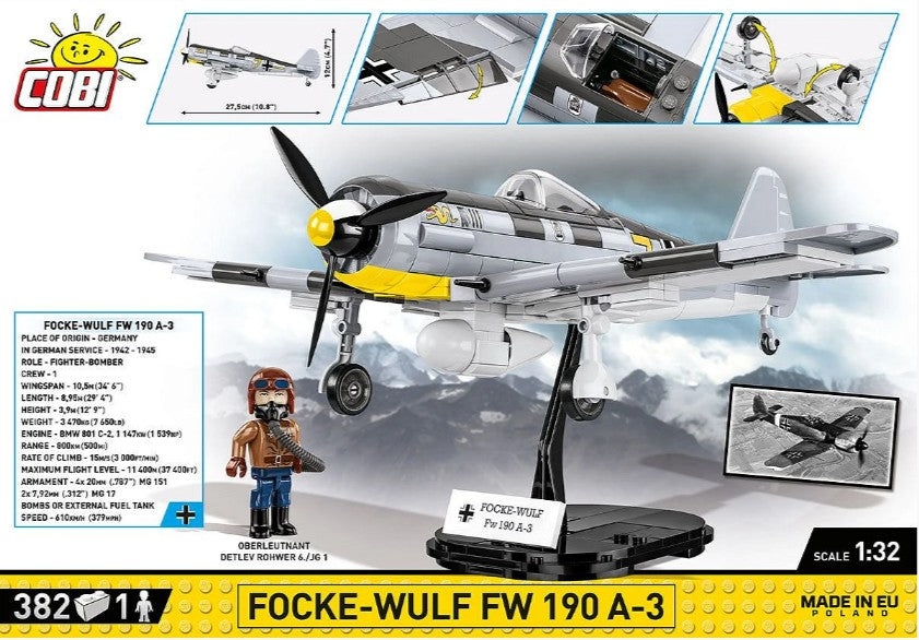 コビー COBI 5741 Focke-Wulf FW 190-A3 戦闘機 爆撃機 1/32 WWII
