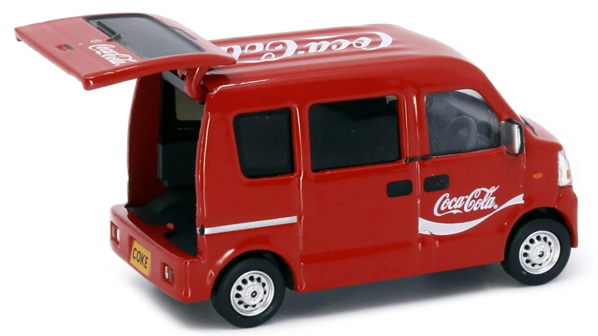 Tiny City Die-cast Model Car - 1/64 Suzuki Every COCA-COLA (Red) タイニーシティ ダイキャストモデルカー - 1/64 スズキ エブリイ COCA-COLA (レッド)