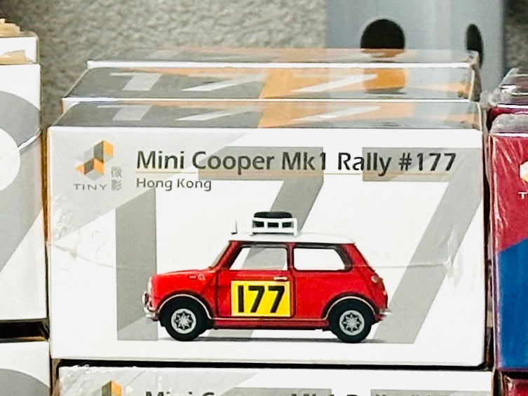 Tiny City Diecast 177 - Mini Cooper Mk1 Rally #177 タイニー シティ ダイキャスト 177 - ミニ クーパー Mk1 ラリー #177