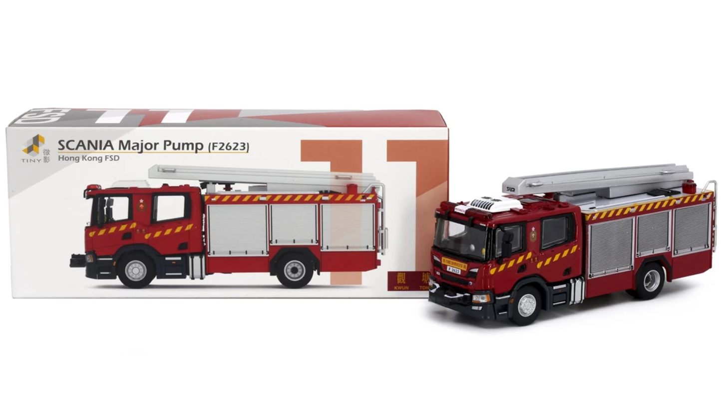 Tiny City Die-cast Model Car - SCANIA New-generation Major Pump (F2623) タイニーシティ ダイキャストモデルカー - SCANIA 新世代メジャーポンプ (F2623)
