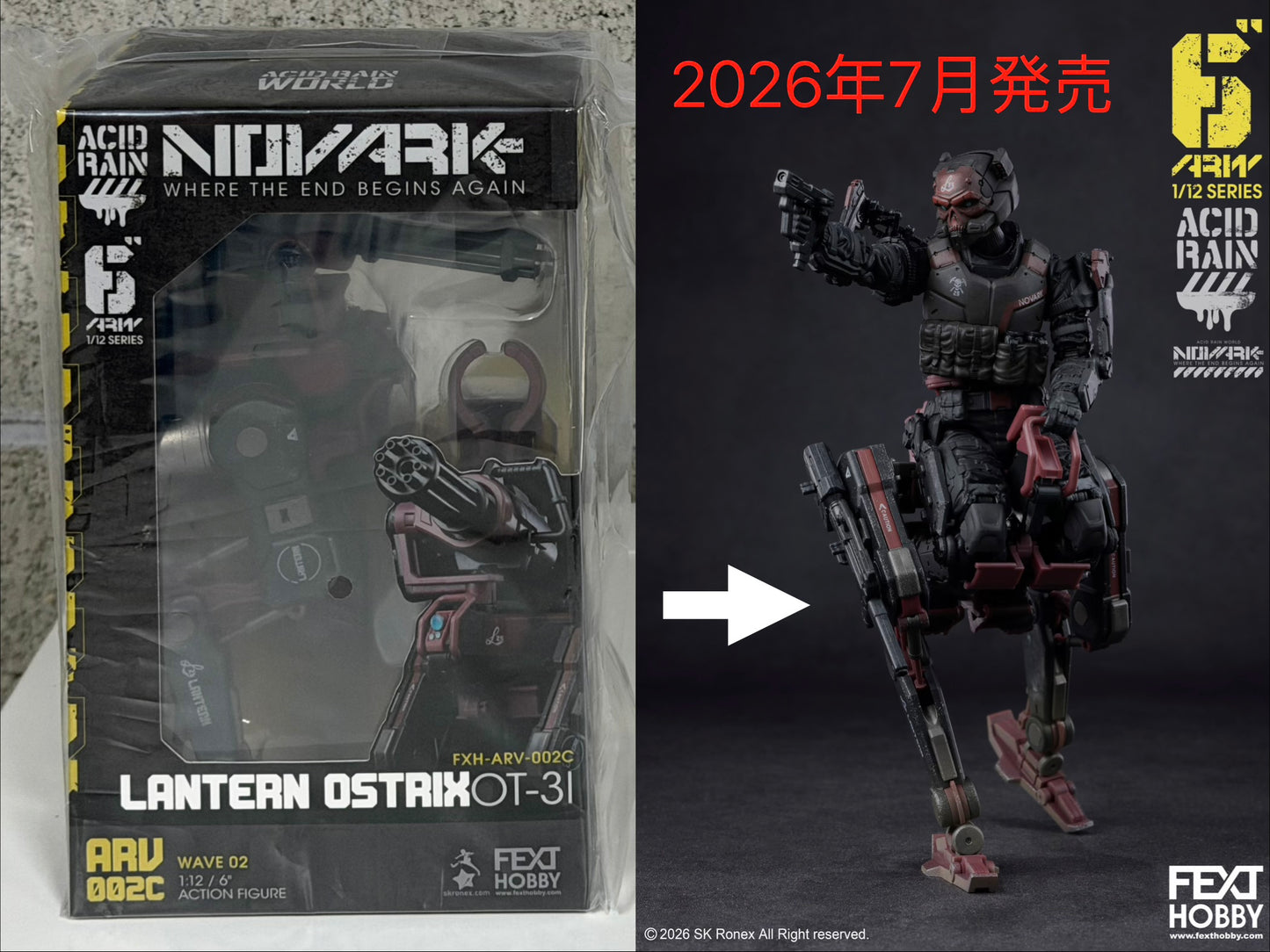 ACID RAIN WORLD《酸雨戦争》アシッドレインワールド  FXH-ARV-002C Lantern Ostrix OT-3I  NOVARK Where the End Begins Again WAVE 0.2  1:12 /6” アクションフィギュア [FEXT HOBBY]