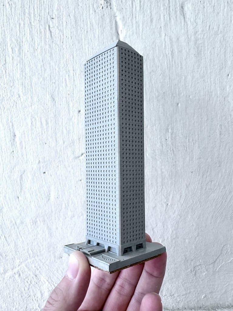 むさじじ 手作りセメント ジオラマ 旧城中環 康樂大廈 怡和大廈 香港建物模型 香港製