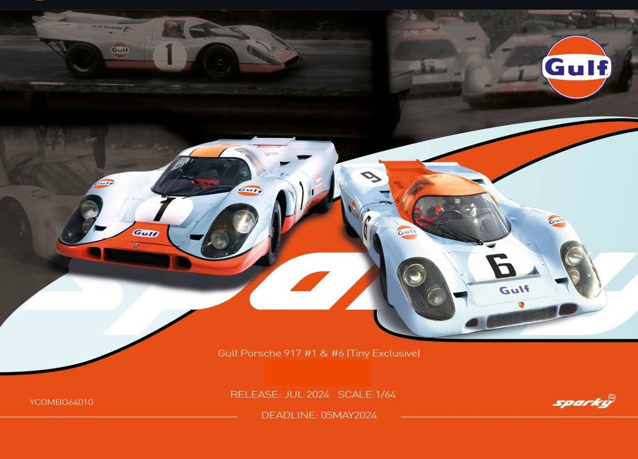 微影 Sparky ポルシェ Gulf Porsche 917 KH #1 #6