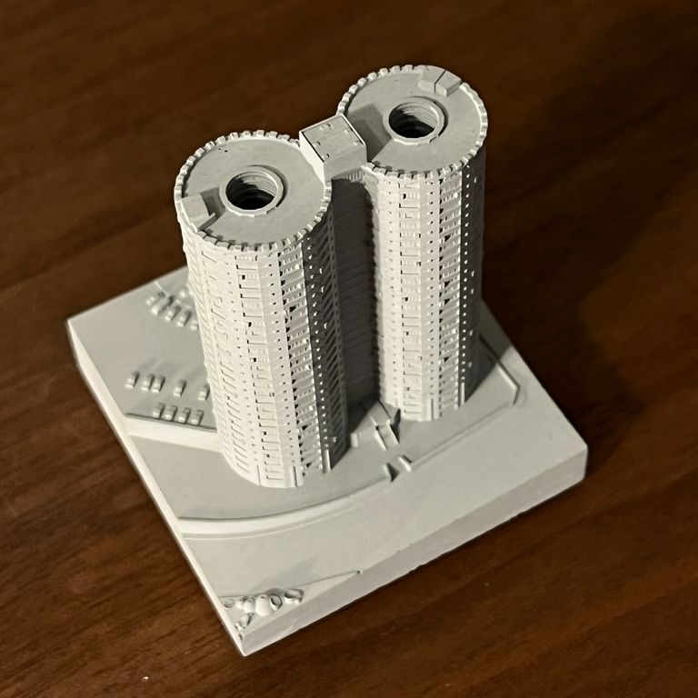 むさじじ 手作りセメント ジオラマ 香港の団地 勵德邨 香港建物模型 香港製