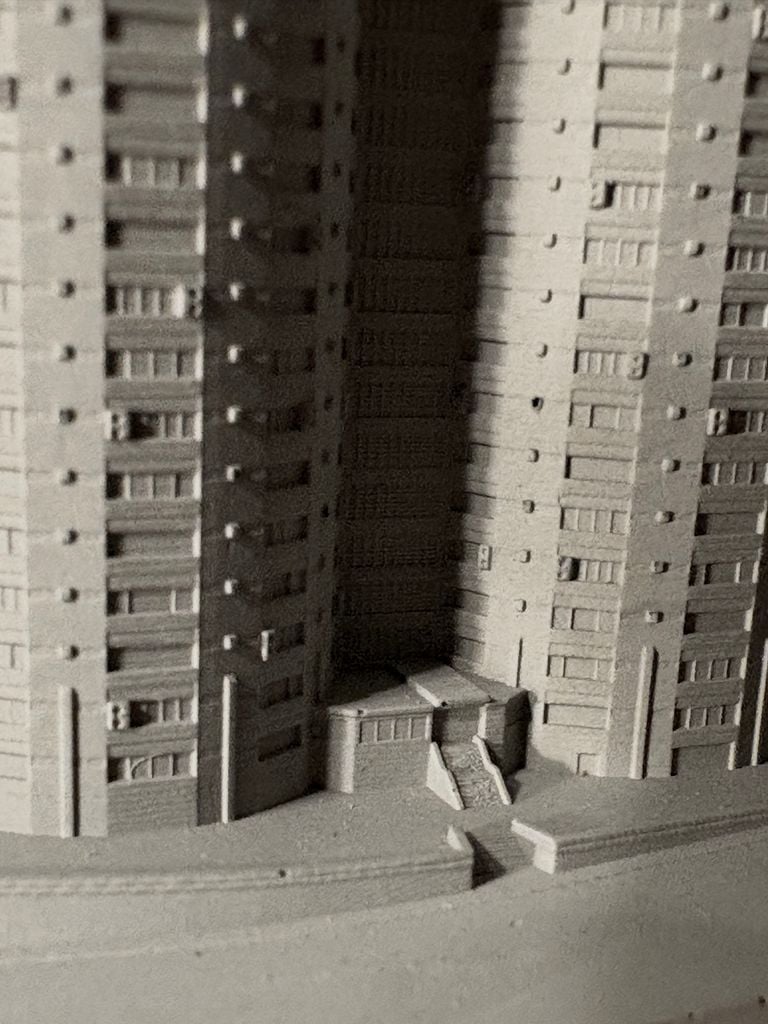 むさじじ 手作りセメント ジオラマ 香港の団地 勵德邨 香港建物模型 香港製