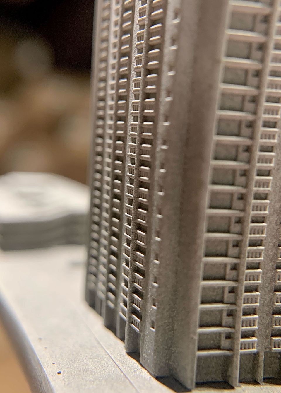 むさじじ 手作りセメント ジオラマ 香港の団地 ツインタワー 雙塔式(井字型)大廈 香港団地建物 香港製