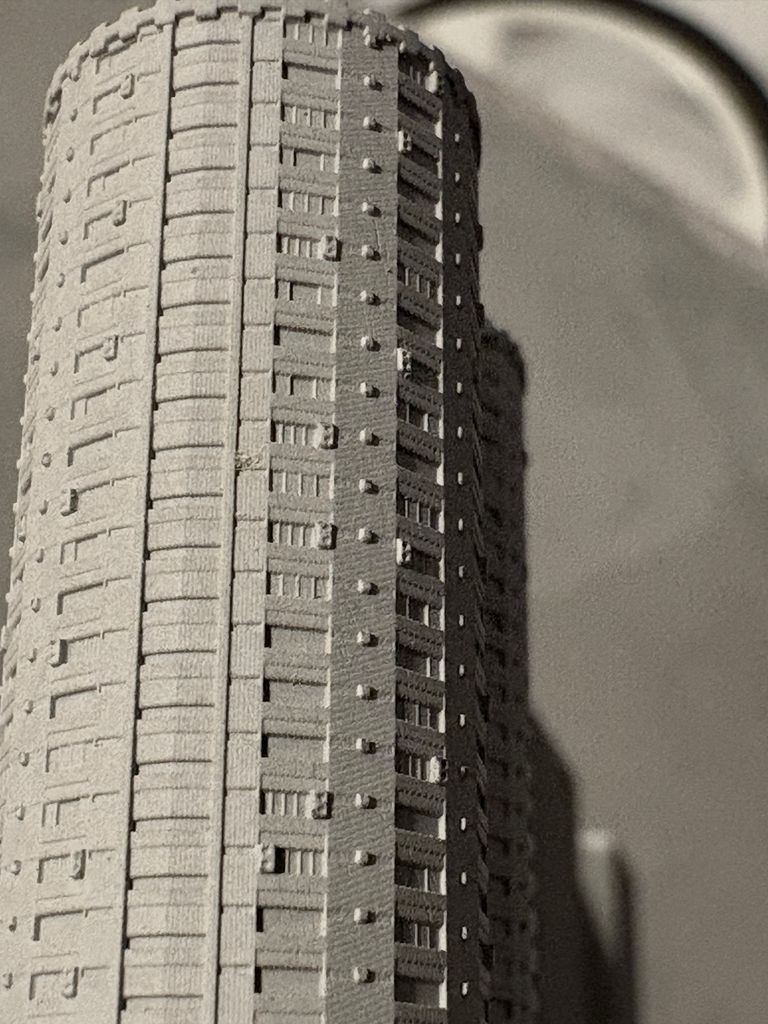 むさじじ 手作りセメント ジオラマ 香港の団地 勵德邨 香港建物模型 香港製