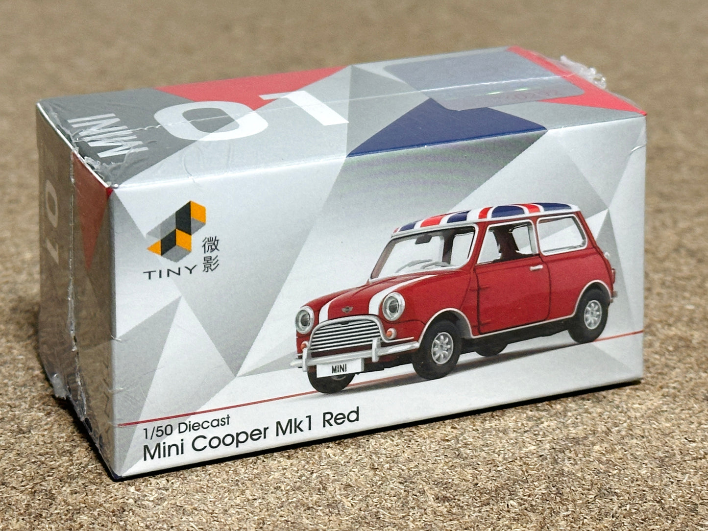 Tiny City 153 MINI 01 Mini Cooper Red with Union Jack Roof & White Bonnet Stripes ミニクーパー