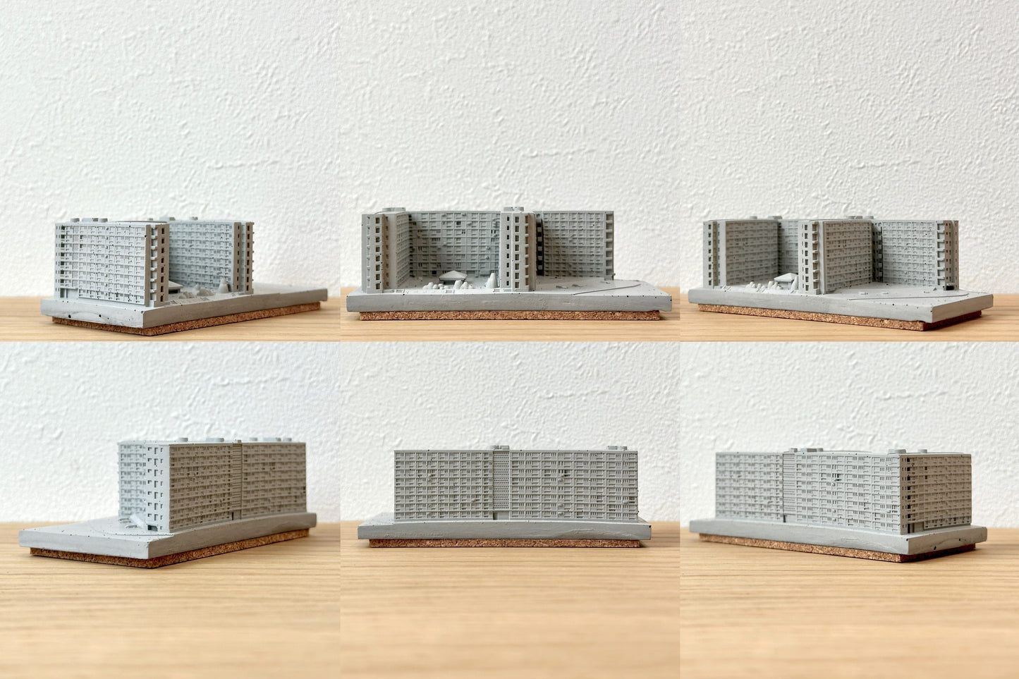 むさじじ 手作りセメント ジオラマ 香港の団地 大坑西邨 香港建物模型 香港製