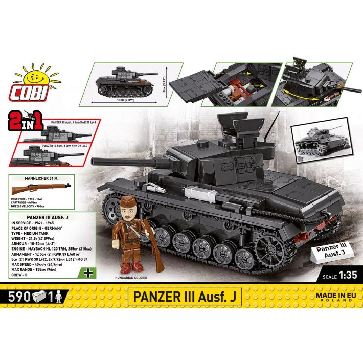 コビー COBI 2289 Panzer III Ausf.J 戦車 1/35