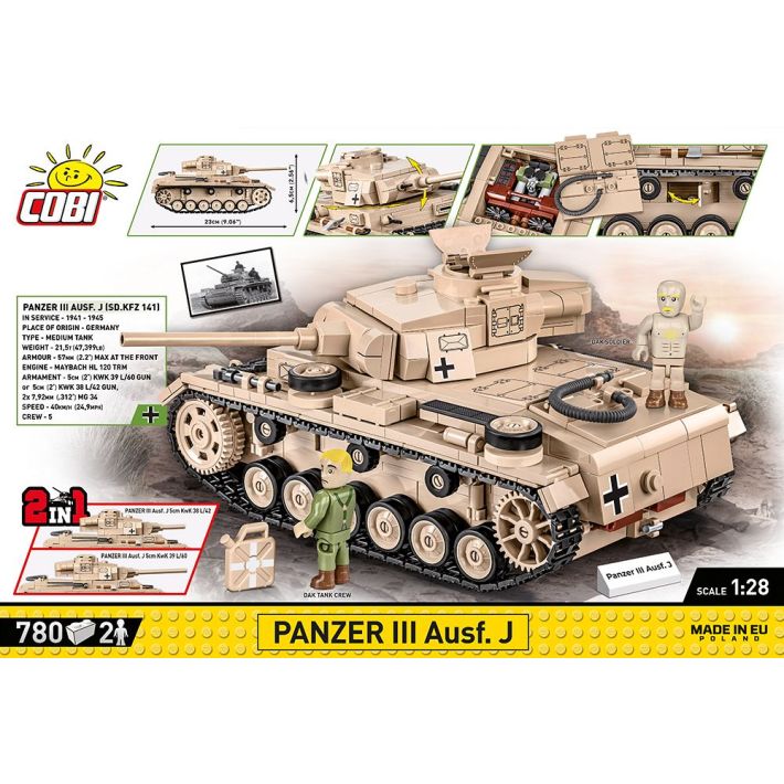 コビー COBI 2562 Panzer III Ausf.J 戦車 1/28