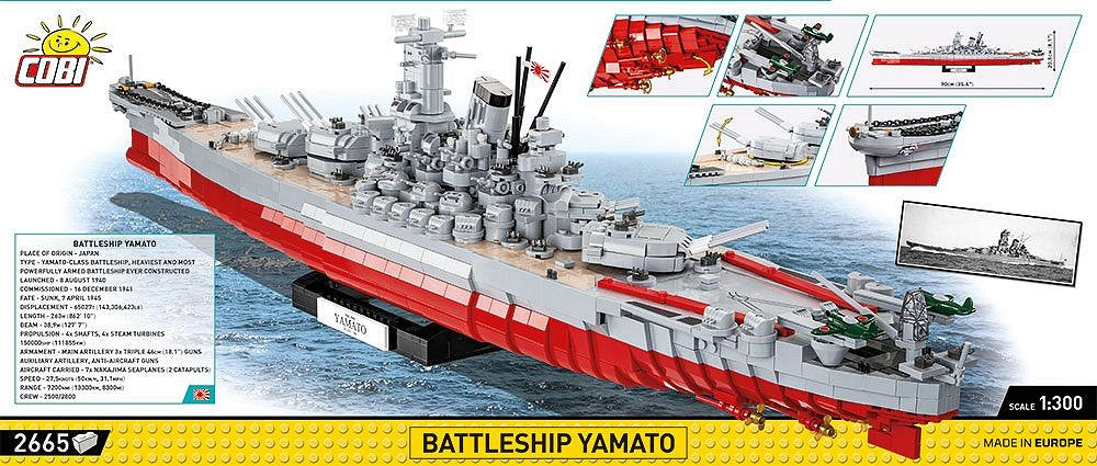 コビー COBI 4833 海軍 軍艦 戦艦 大和 Battleship Yamato 1/300