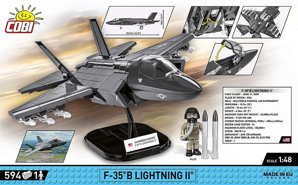 コビー COBI 5829 F-35B Lightning II 戦闘機 1/48 マルチロール機 制空戦闘機