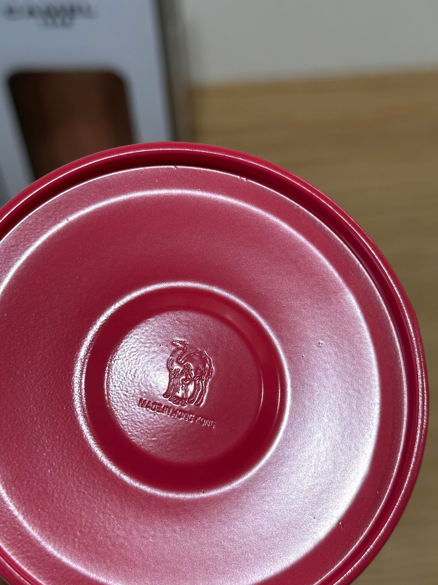 香港製 CAMEL 魔法瓶 450ml 二重ガラス 真空断熱 フラスク（キャップ一体型ストッパー付き）116 ダブルハピネス シリーズ