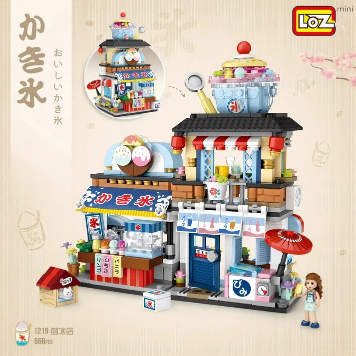 LOZ ミニブロック たこ焼き屋さんの一日・かき氷屋さん (1218/1219)  2点セット 開閉式 ブロックトイ