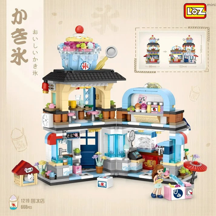 LOZ ミニブロック たこ焼き屋さんの一日・かき氷屋さん (1218/1219)  2点セット 開閉式 ブロックトイ