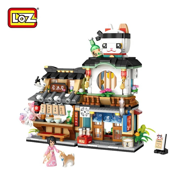 LOZ ミニブロック 魚屋さん（水産店）・居酒屋さん (1231/1232) ２点セット 開閉式 ブロックトイ