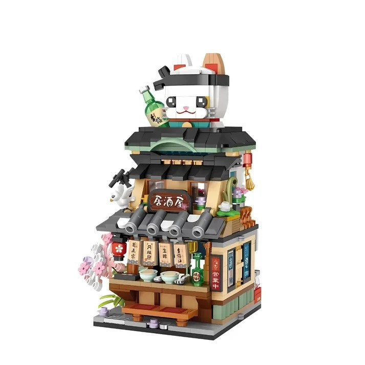LOZ ミニブロック 魚屋さん（水産店）・居酒屋さん (1231/1232) ２点セット 開閉式 ブロックトイ