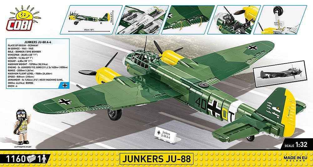 コビー COBI 5733 Junkers JU-88 爆撃機 1/32