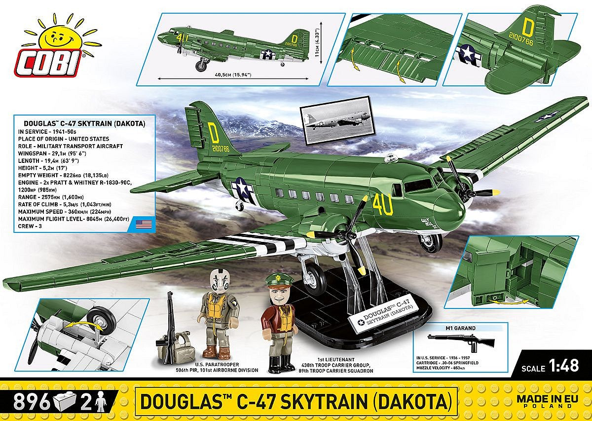 コビー COBI 5743 Douglas C47 Skytrain (Dakota) 輸送機 1/48