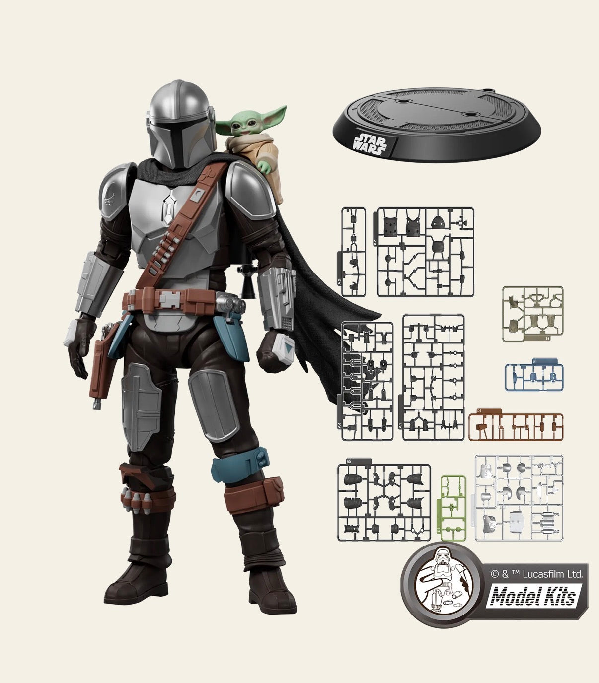 Blokees ブロキーズ Champion Class Star wars the Mandalorian CC05 Din Djarin and Grogu Model Kits スター ウォーズ マンダロリアン CC05 ディン ジャリン&グローグー