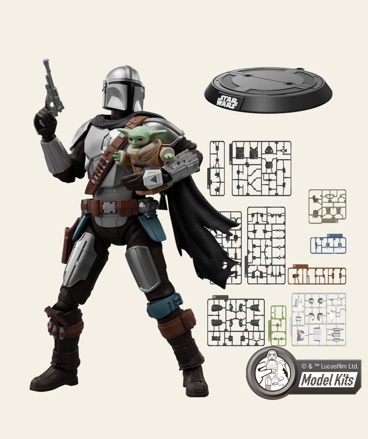 Blokees ブロキーズ Champion Class Star wars the Mandalorian CC05 Din Djarin and Grogu Model Kits スター ウォーズ マンダロリアン CC05 ディン ジャリン&グローグー