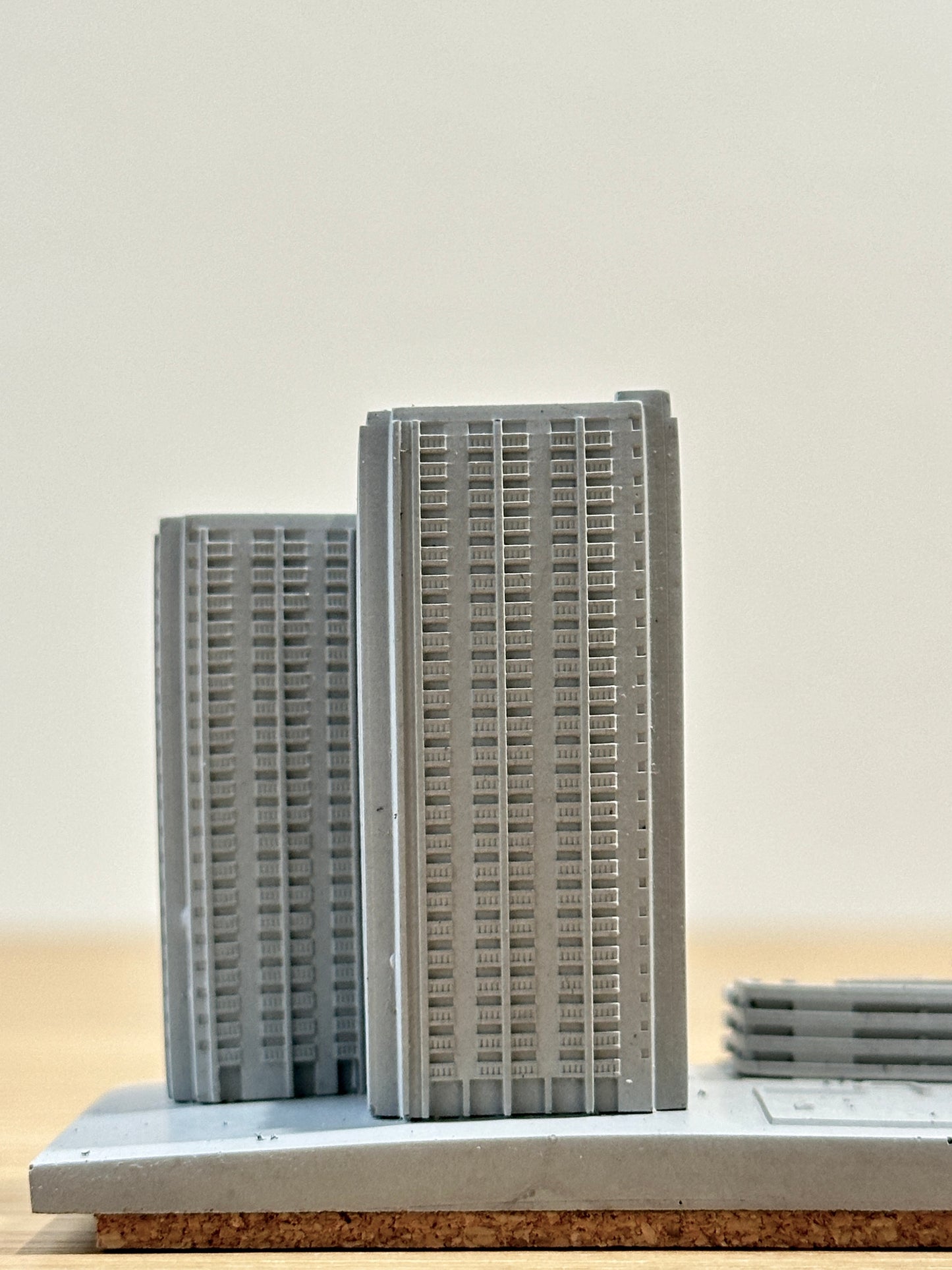 むさじじ 手作りセメント ジオラマ 香港の団地 ツインタワー 雙塔式(井字型)大廈 香港団地建物 香港製