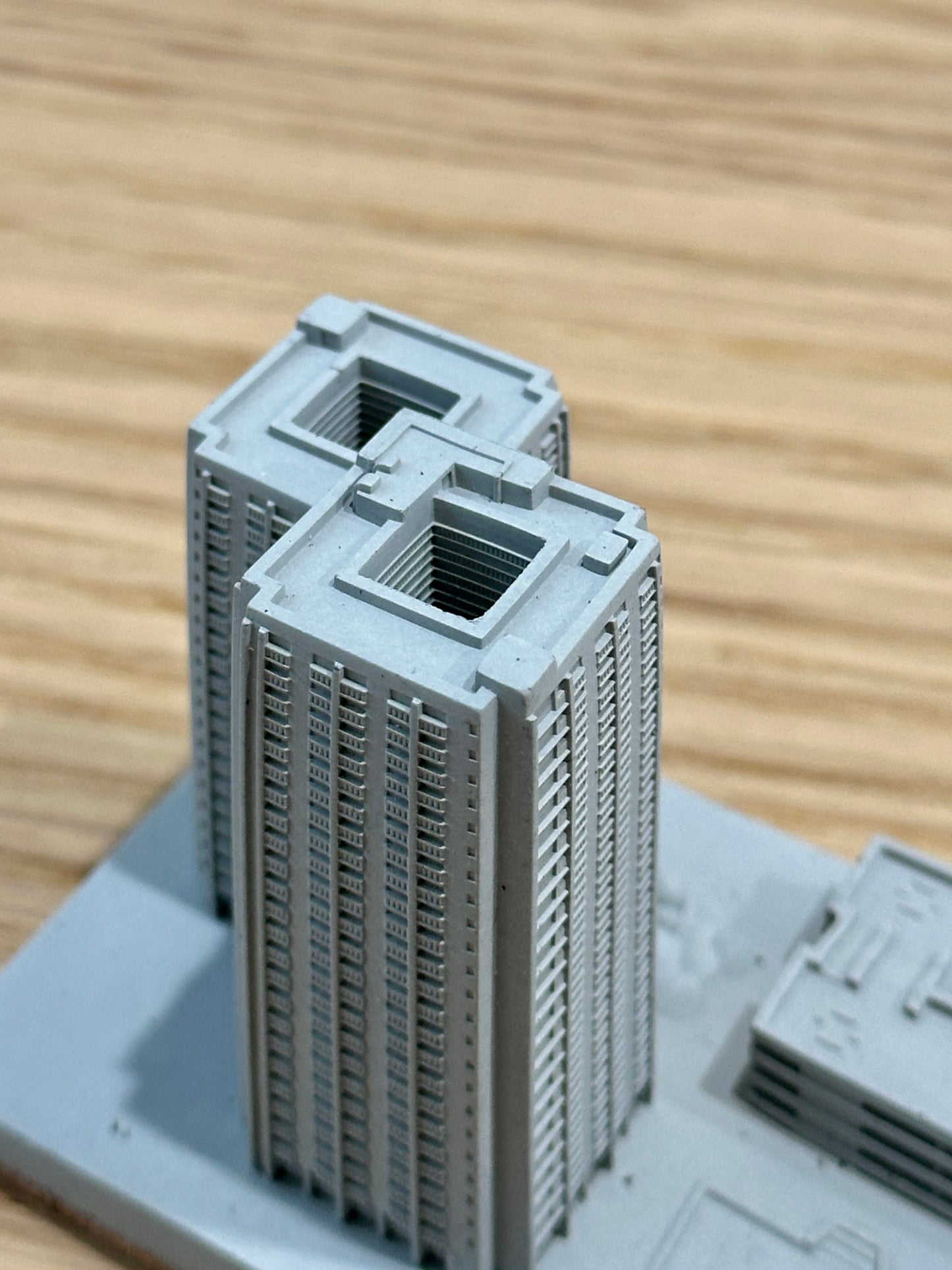 むさじじ 手作りセメント ジオラマ 香港の団地 ツインタワー 雙塔式(井字型)大廈 香港団地建物 香港製