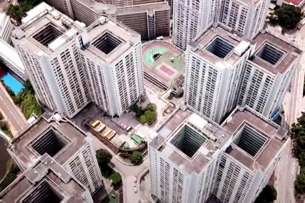 むさじじ 手作りセメント ジオラマ 香港の団地 ツインタワー 雙塔式(井字型)大廈 香港団地建物 香港製