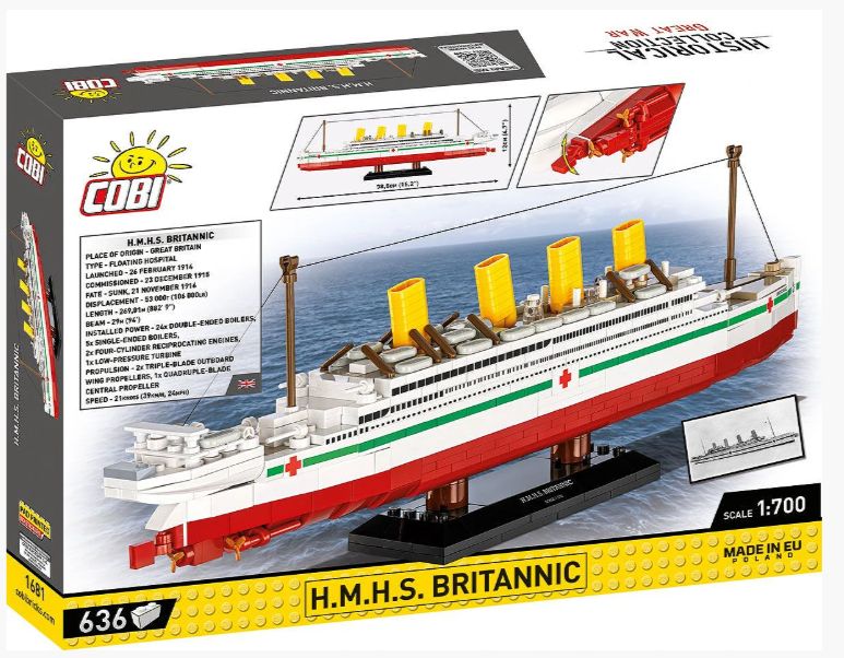 コビー COBI 1681 歴史コレクション 大戦 H.M.H.S ブリタニック Britannic EU製（ポーランド Poland）LEGO対応ブロック