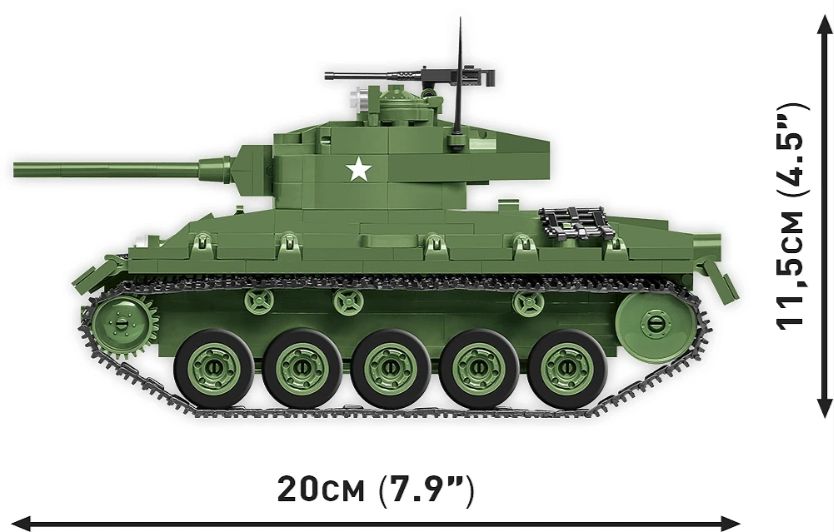 コビー COBI 2543 M24 チャフィータンク CHAFFEE ヒストリカルコレクション 第二次世界大戦 EU製（ポーランド Poland）LEGO対応ブロック