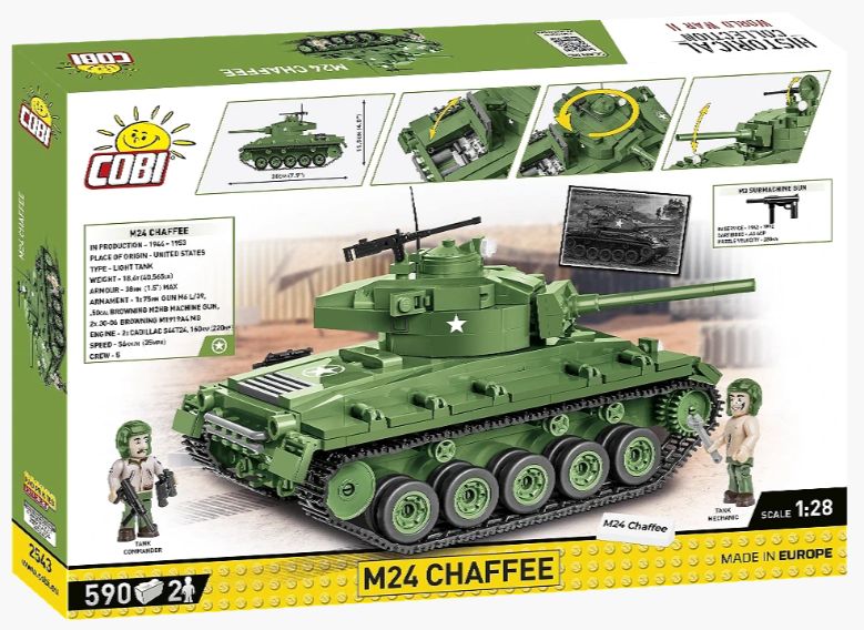 コビー COBI 2543 M24 チャフィータンク CHAFFEE ヒストリカルコレクション 第二次世界大戦 EU製（ポーランド Poland）LEGO対応ブロック